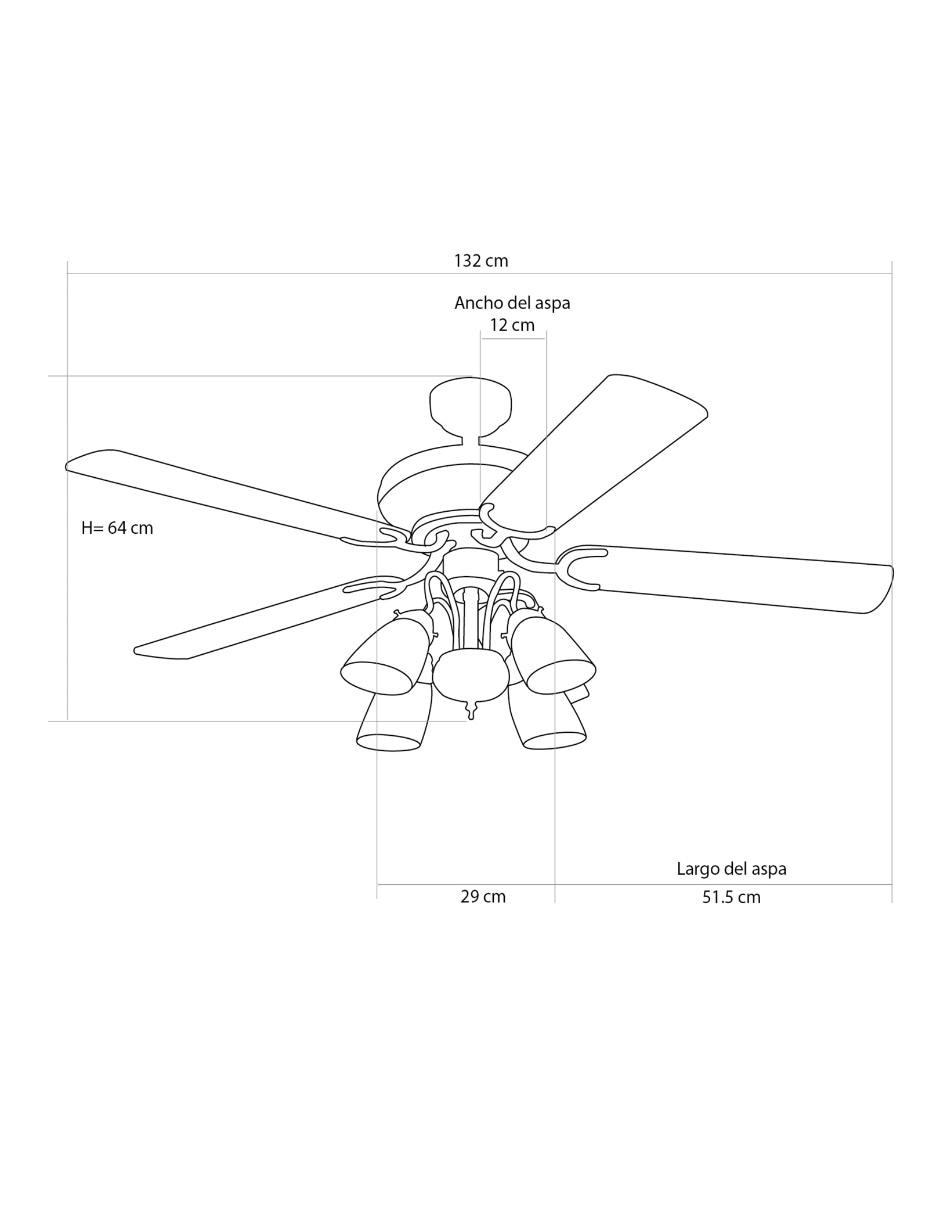 Ventilador de techo 1 velocidad 6