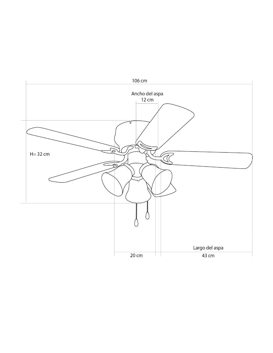 Ventilador de techo westinghouse 1 velocidad