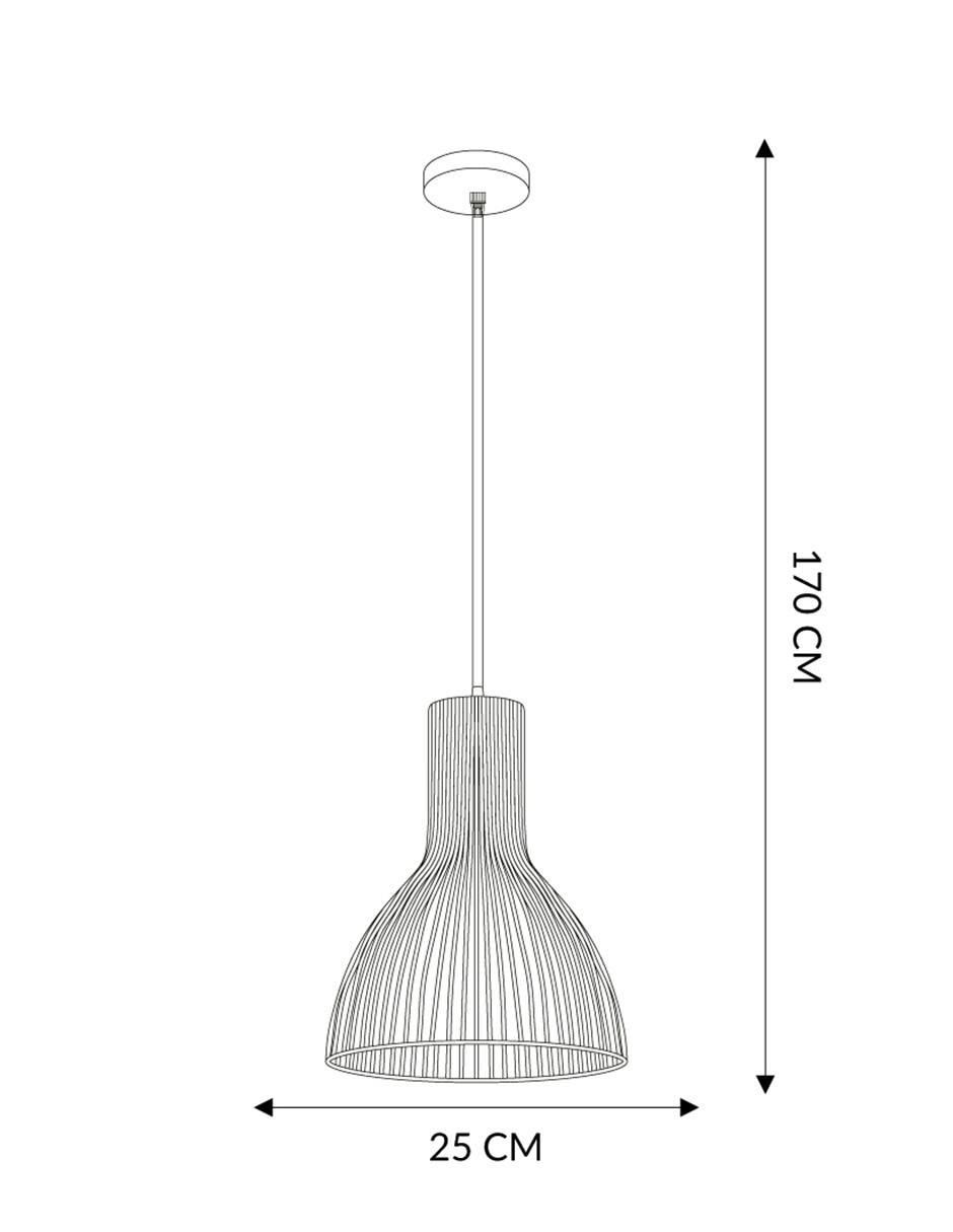 Lámpara colgante Incandescente Capella Cooper Black 5
