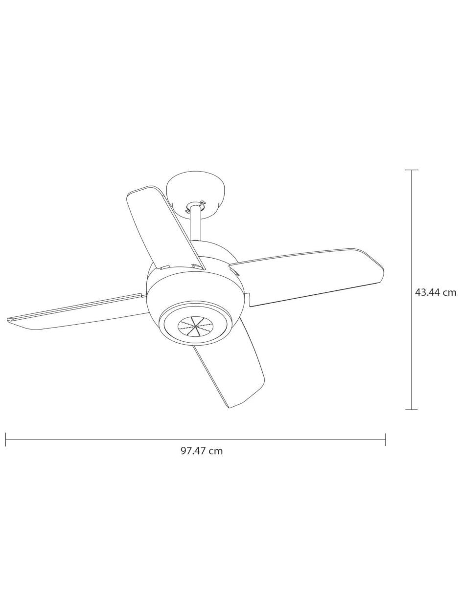 Ventilador de techo Masterfan con control remoto 3 velocidades