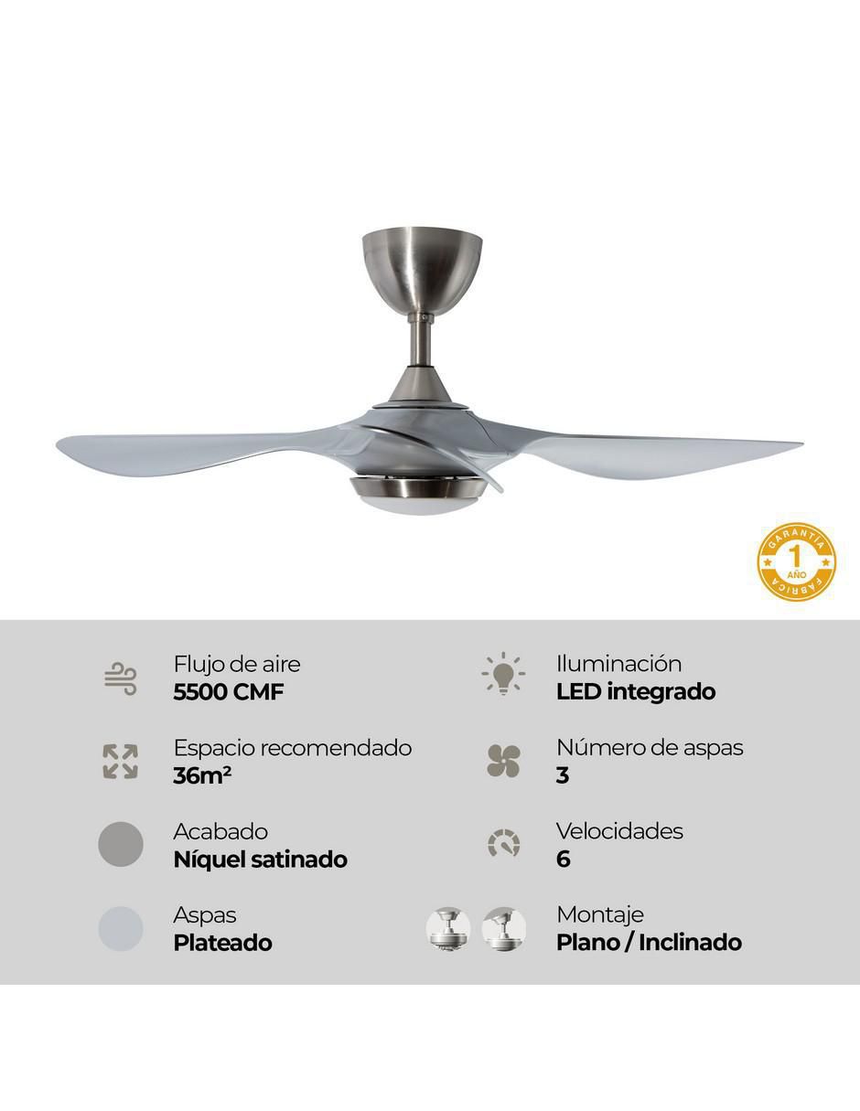 Ventilador de techo Lumimexico con control remoto 6 velocidades