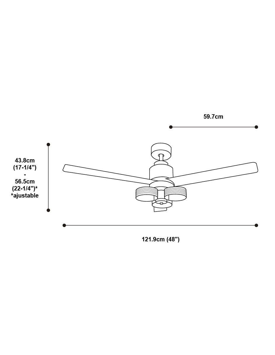 Ventilador de techo con control remoto 6 velocidades 9