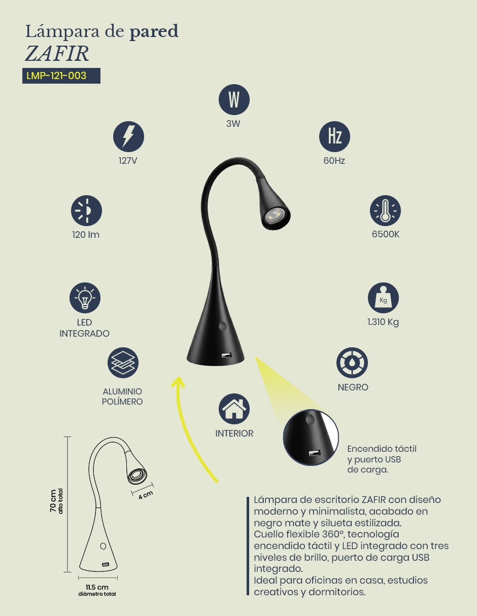 Lámpara de escritorio LED Mil Luces