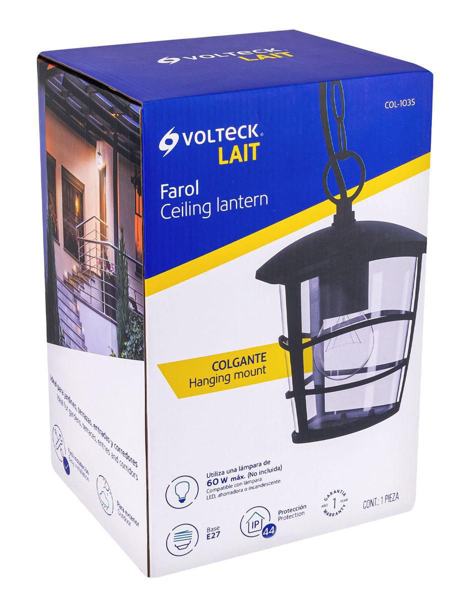Lámpara colgante Truper incandescente y led Volteck Lait