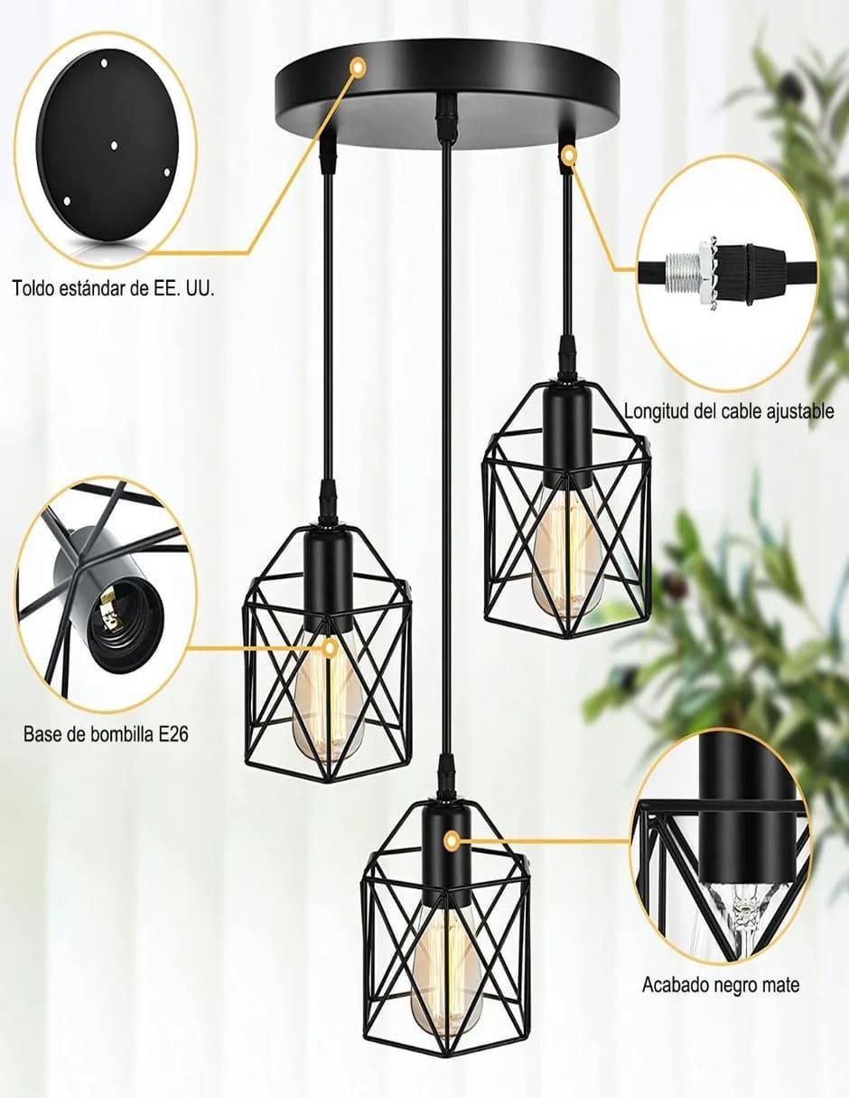 Lámpara colgante Incandescente y LED 7