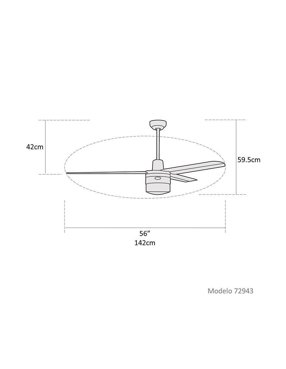 Ventilador de techo Westinghouse con control remoto 3 velocidades