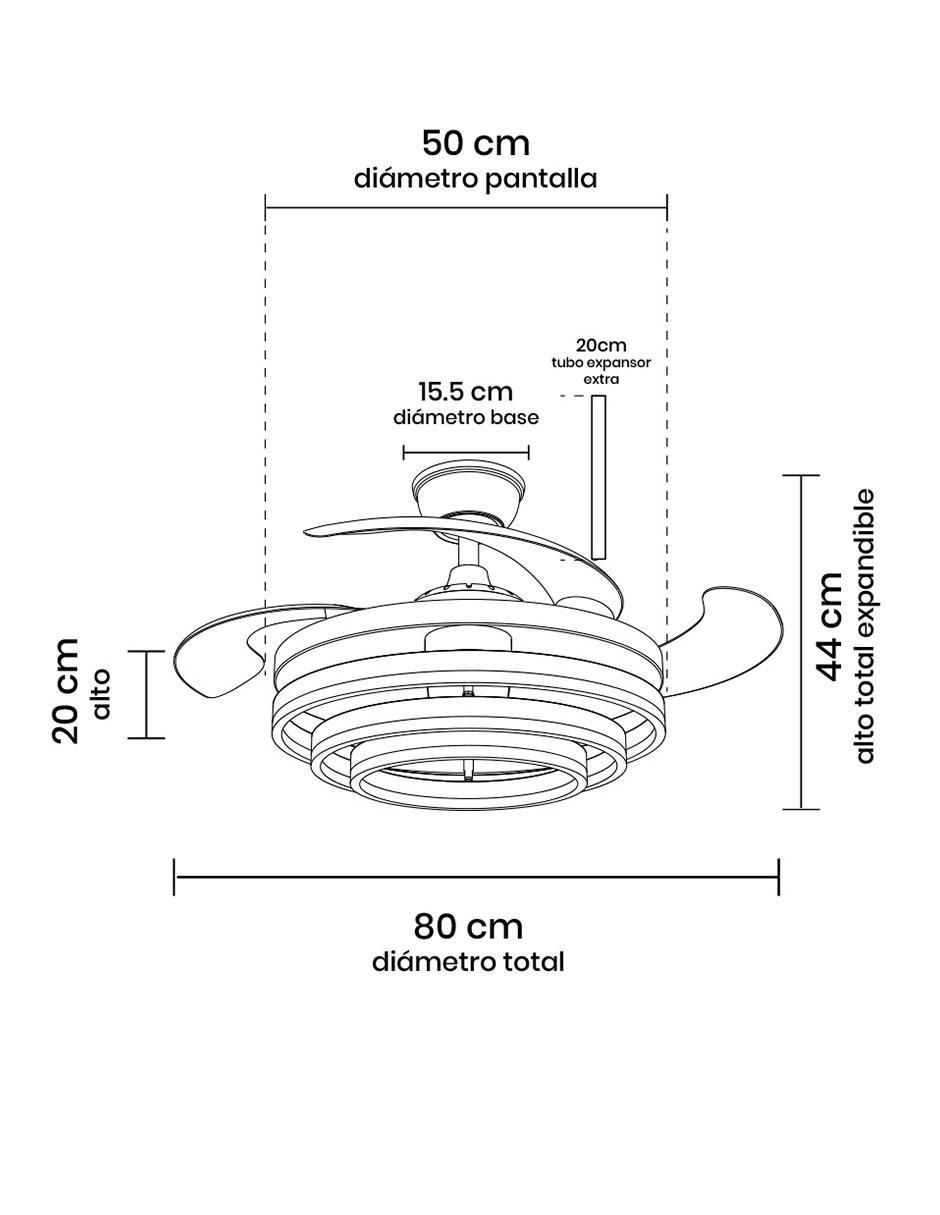 Ventilador de techo Mil Luces 6 velocidades