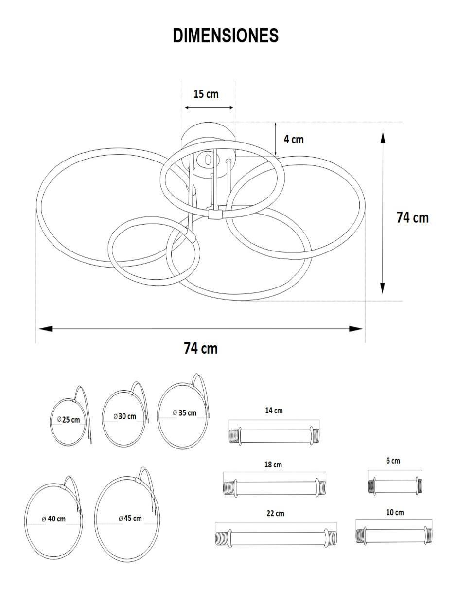 Lámpara colgante Jwj led