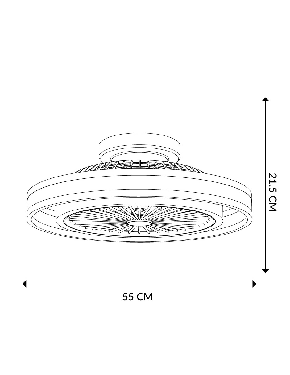 Ventilador de techo Mil Luces con control remoto 6 velocidades