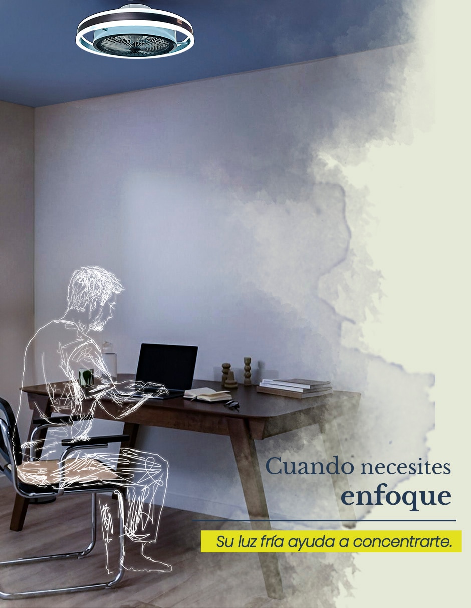 Ventilador de techo Mil Luces con control remoto 6 velocidades