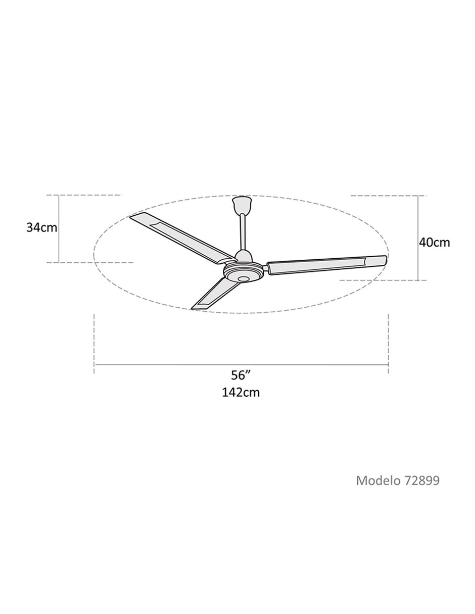 Ventilador de techo 5 velocidades 5