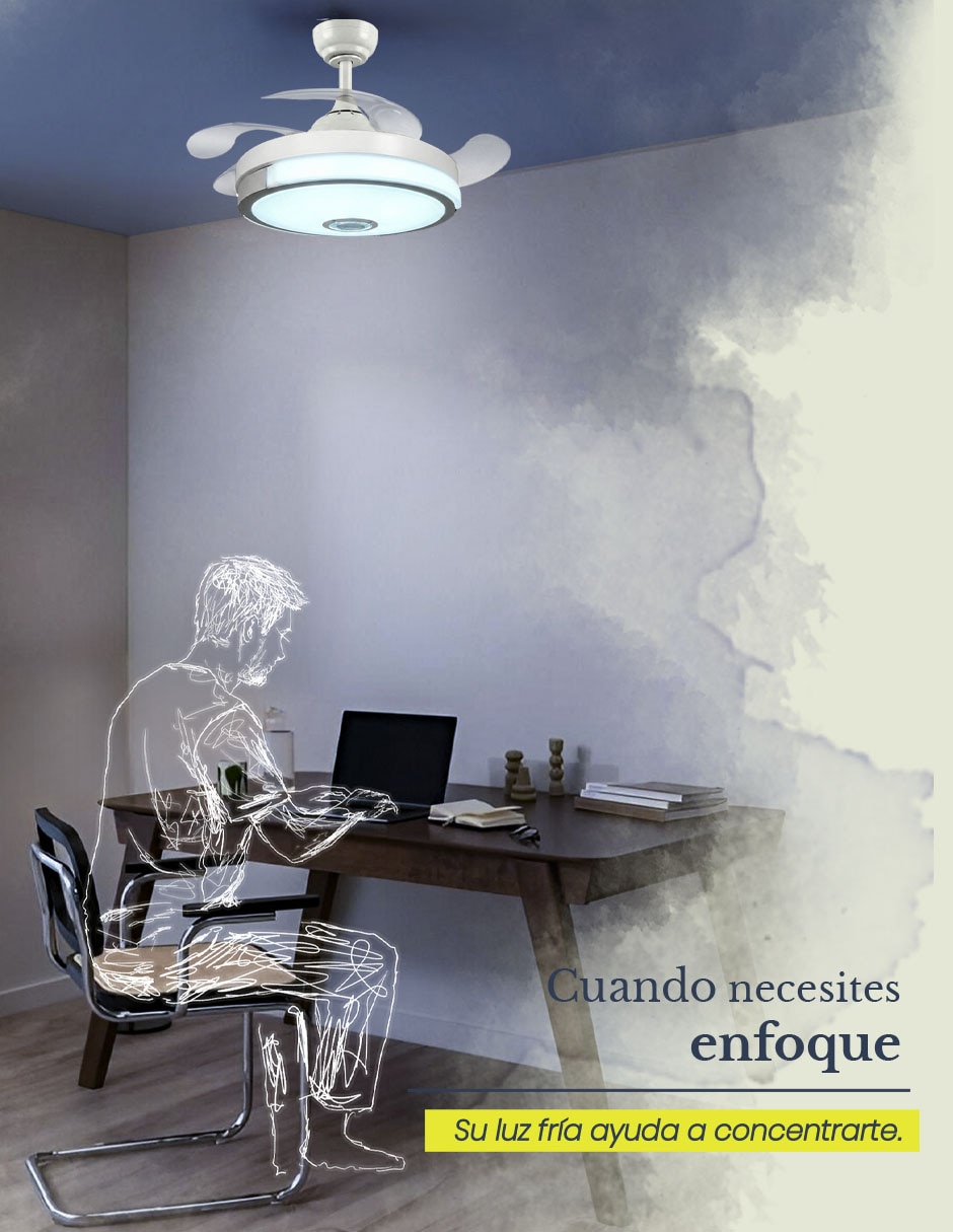 Ventilador de techo Mil Luces con control remoto 6 velocidades