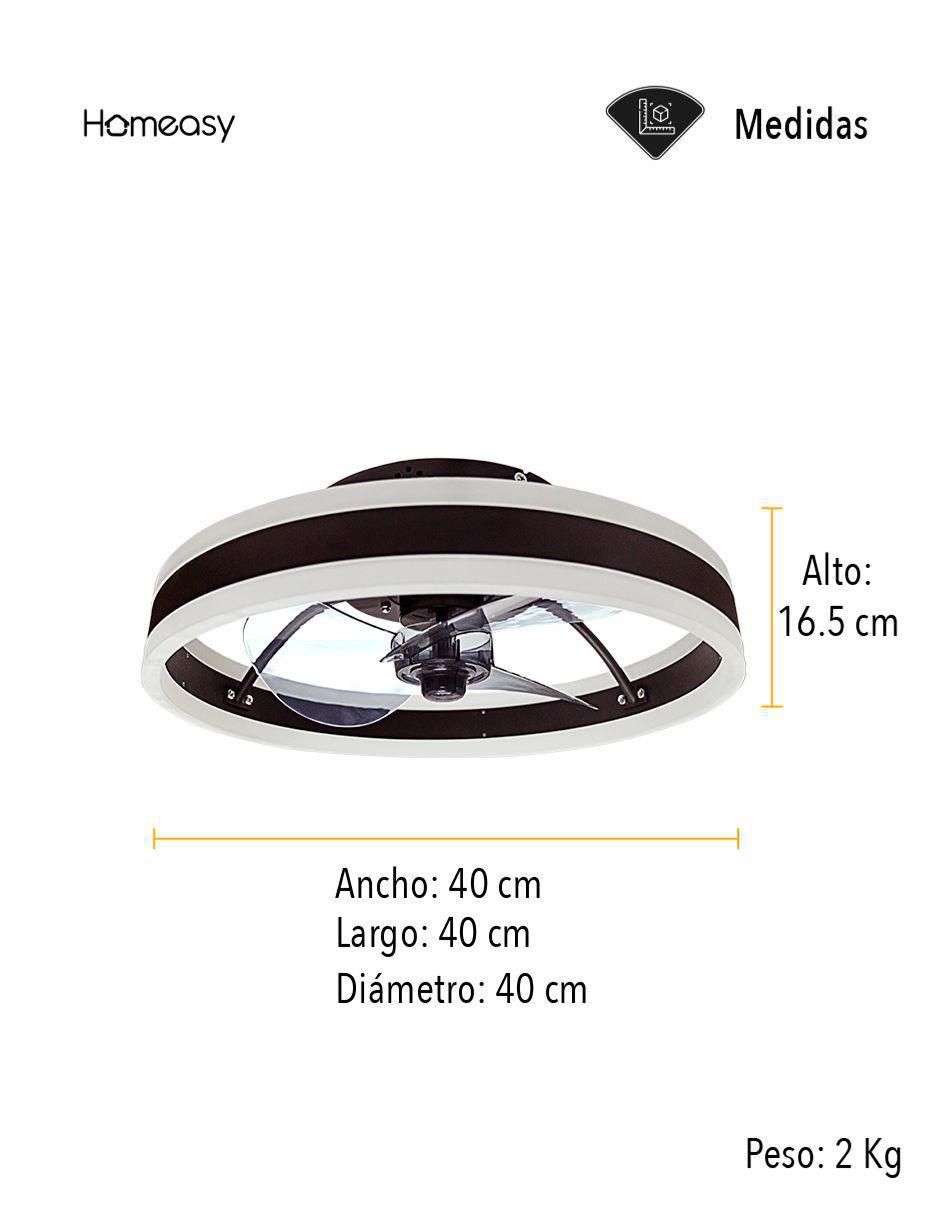 Ventilador de techo Homeasy con control remoto 6 velocidades