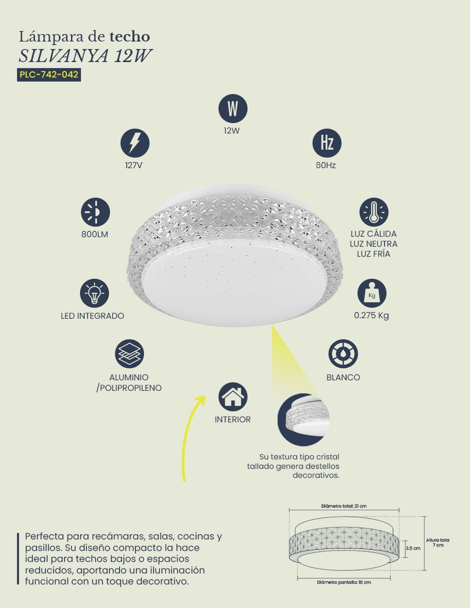 Lámpara de techo LED