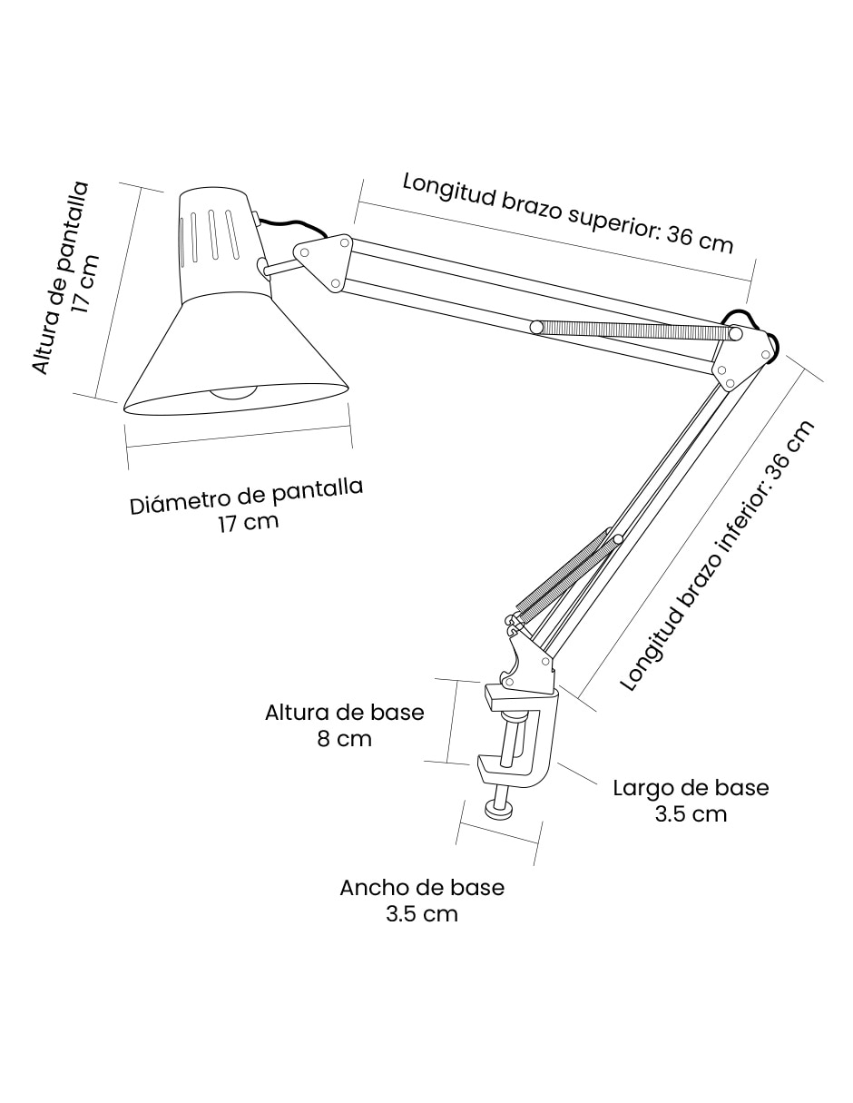 Lámpara de escritorio incandescente mil luces