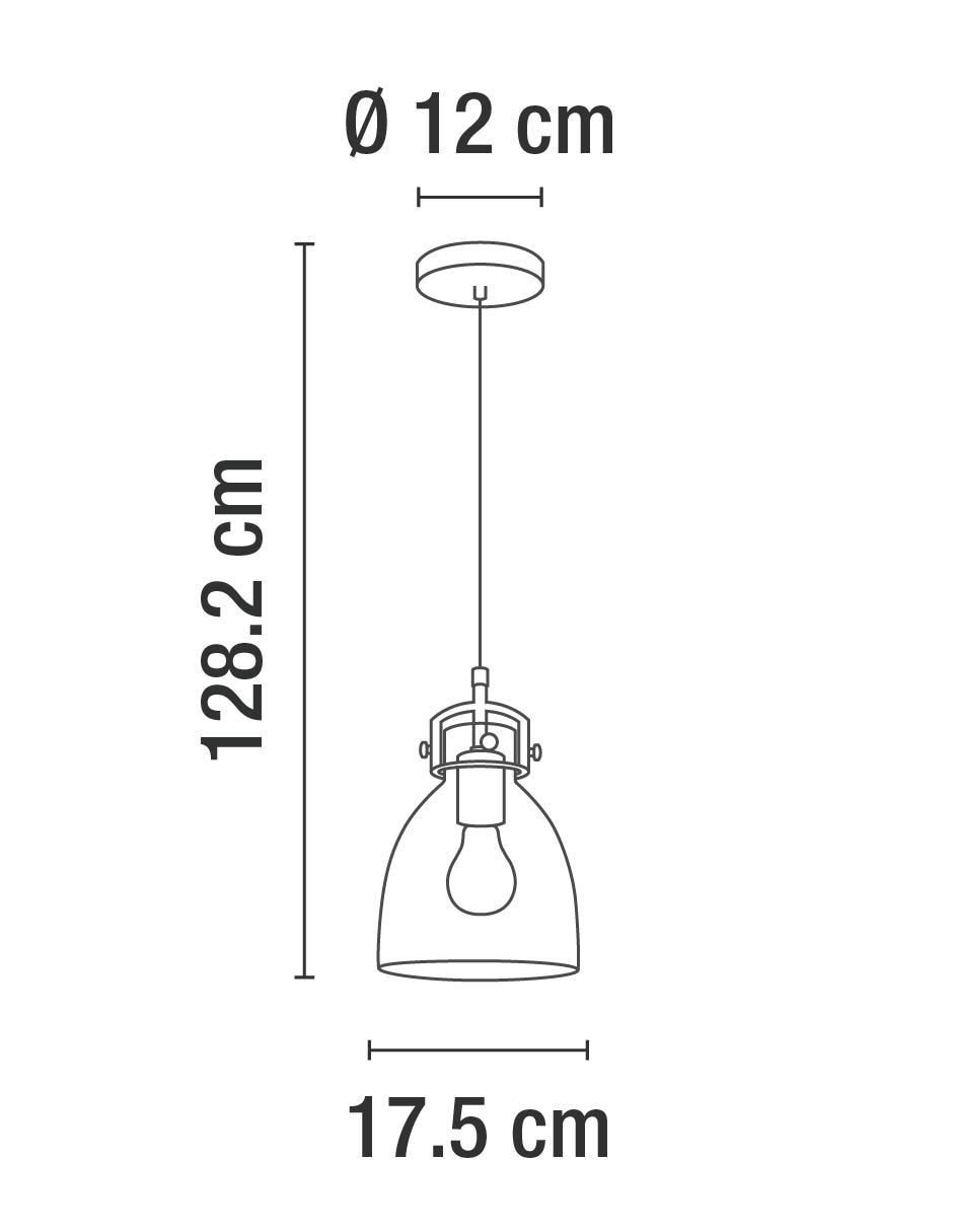 Lámpara colgante Calux incandescente y led