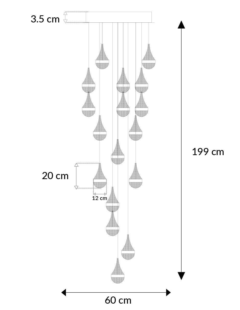 Lámpara colgante Mil Luces led