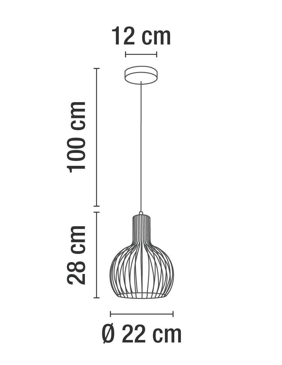 Lámpara colgante Calux incandescente y led