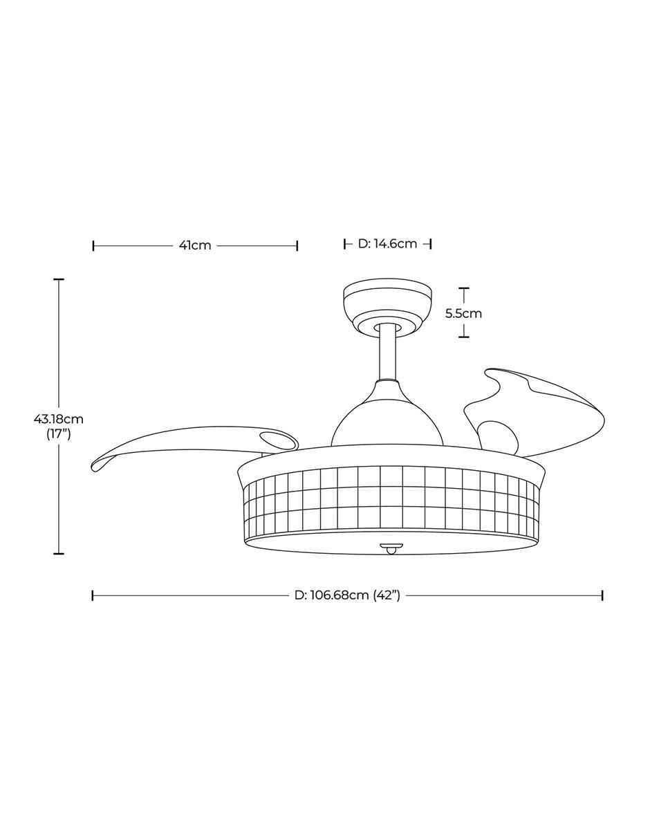 Ventilador de techo Lumimexico con control remoto 6 velocidades