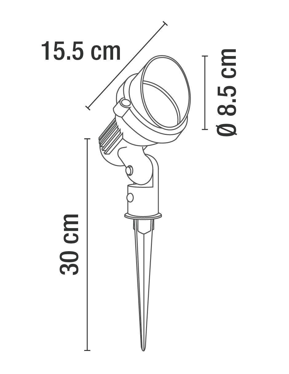Lámpara direccionable incandescente y LED 3