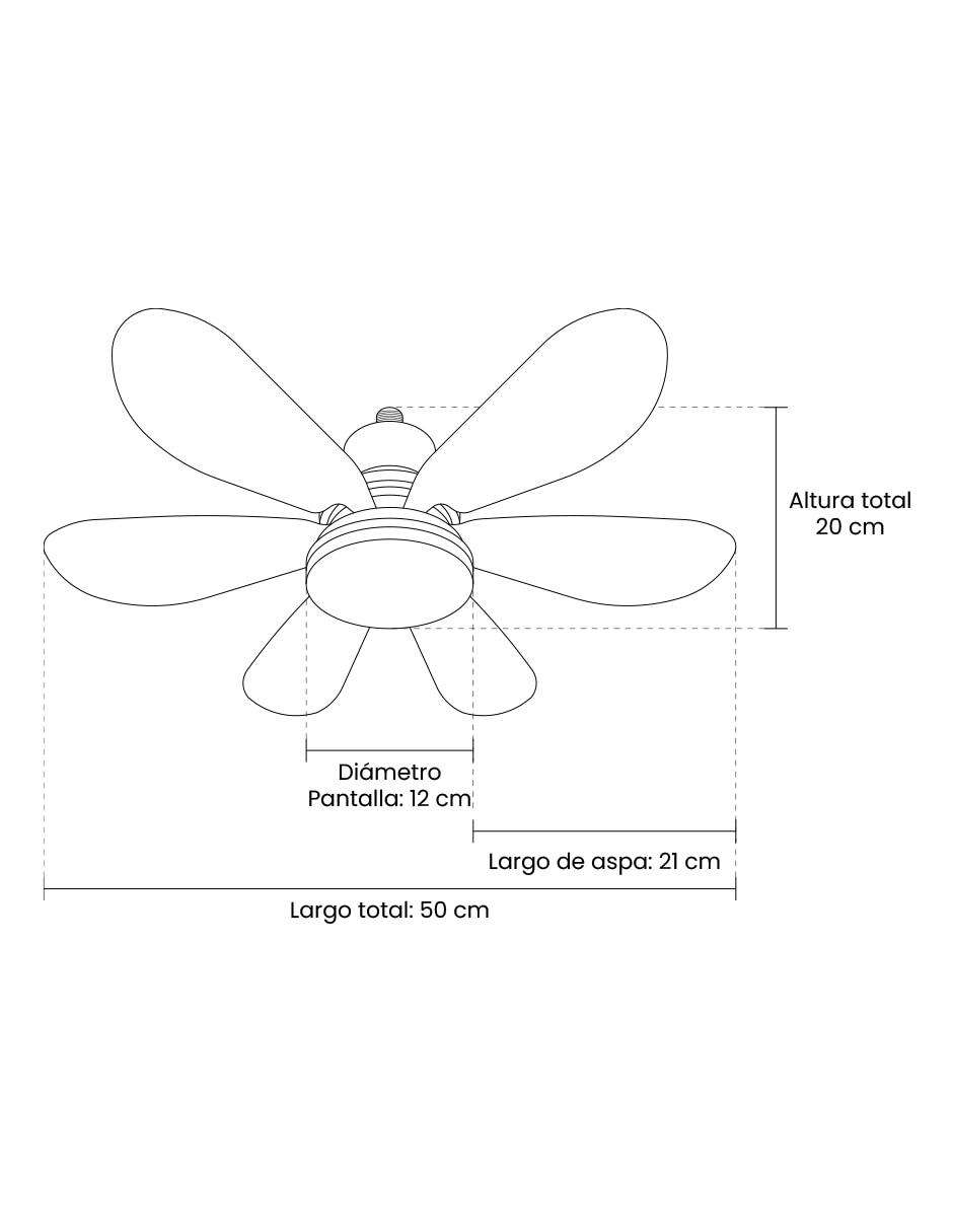 Ventilador de techo con control remoto 3 velocidades 8