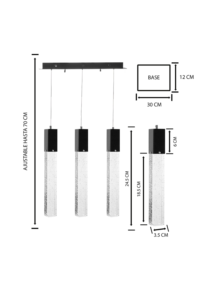 Lámpara colgante LED 7