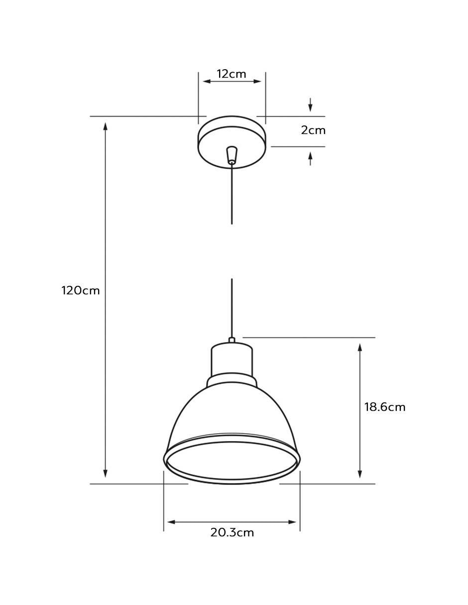 Lámpara colgante Tecnolite incandescente y led