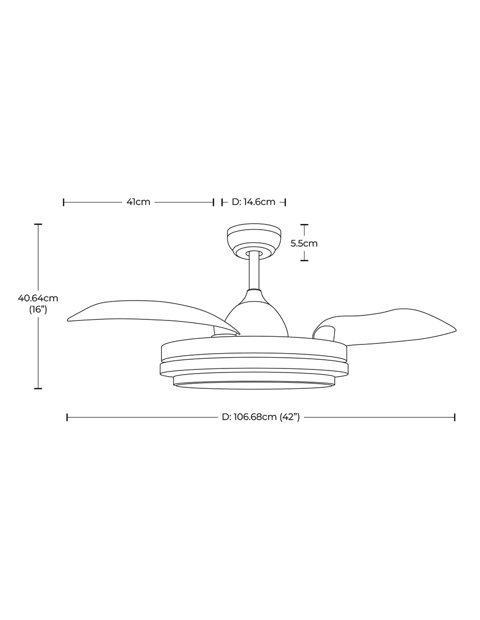 Ventilador de techo Designers con control remoto 6 velocidades