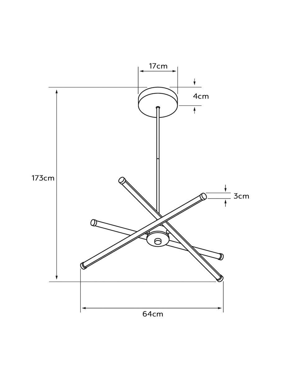 Lámpara colgante led Carter 13