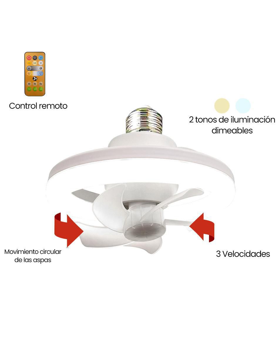 Ventilador de techo con control remoto 3 velocidades 3