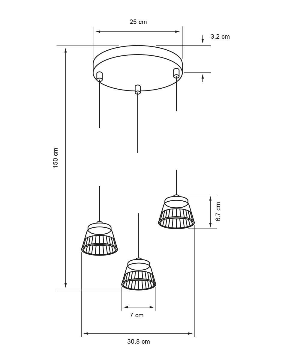 Lámpara colgante LED Mazala 6