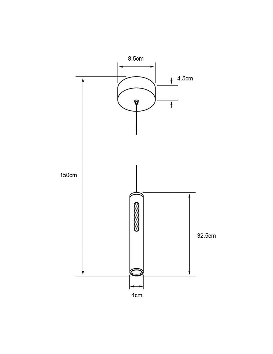 Lámpara colgante Tecnolite led Zubene Vi