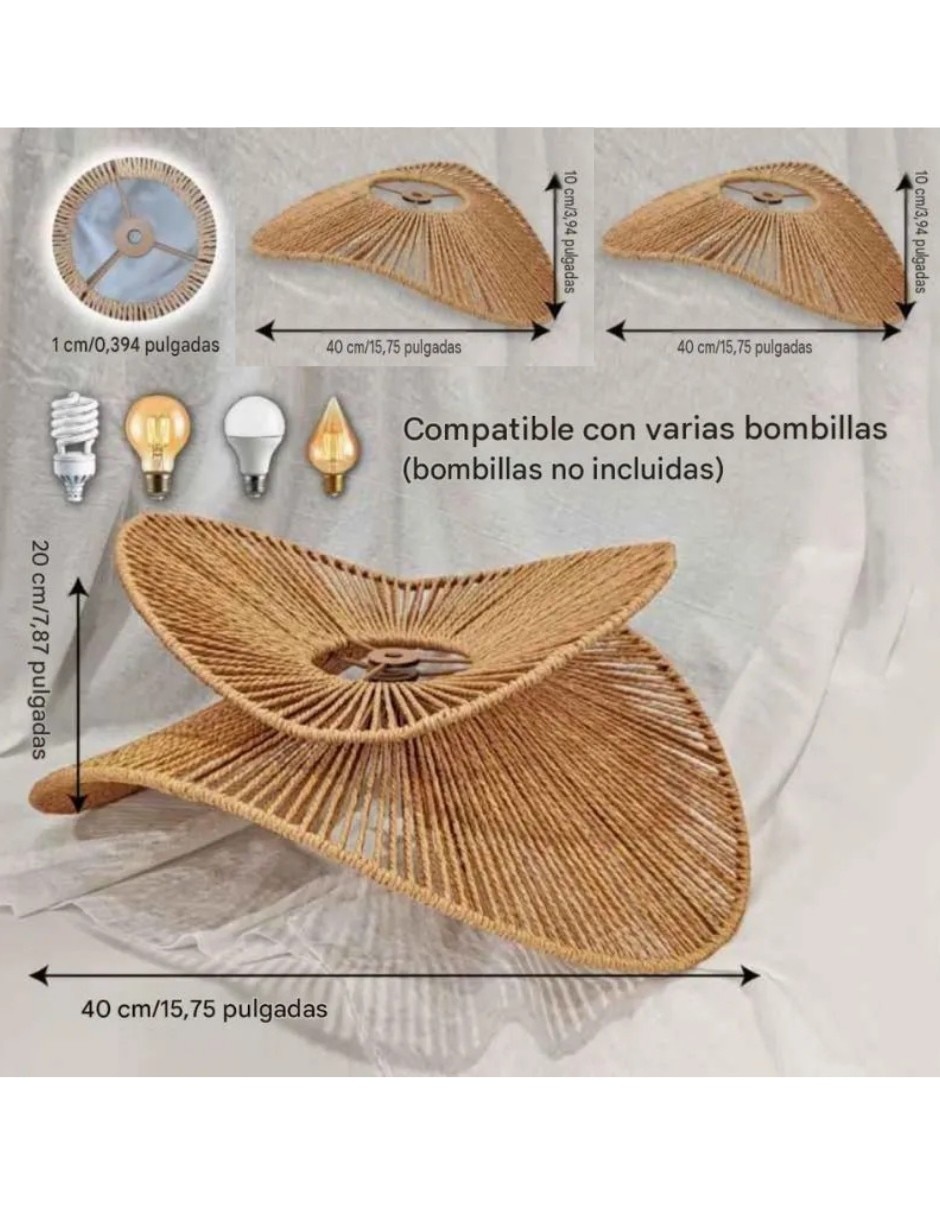 Lámpara colgante incandescente y led 12