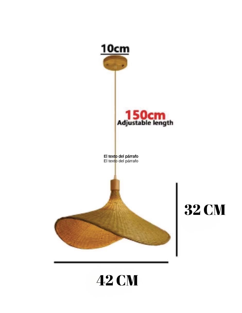 Lámpara colgante incandescente y led 8