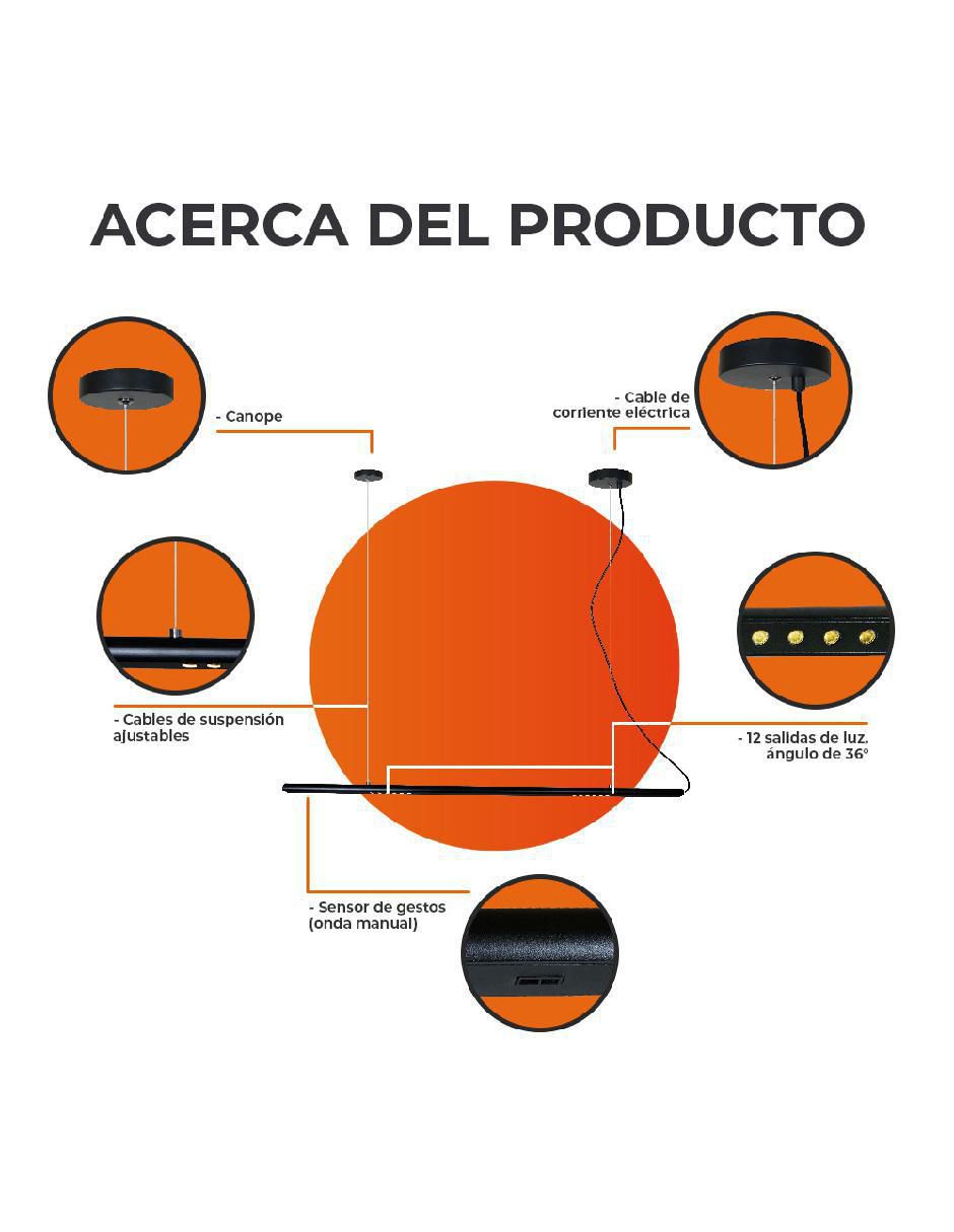 Lámpara colgante led 12