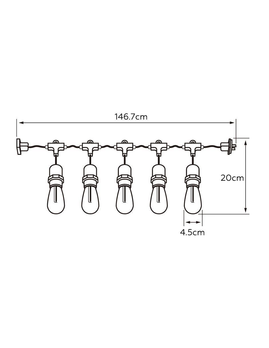 Serie de led Feston con 24 focos 6