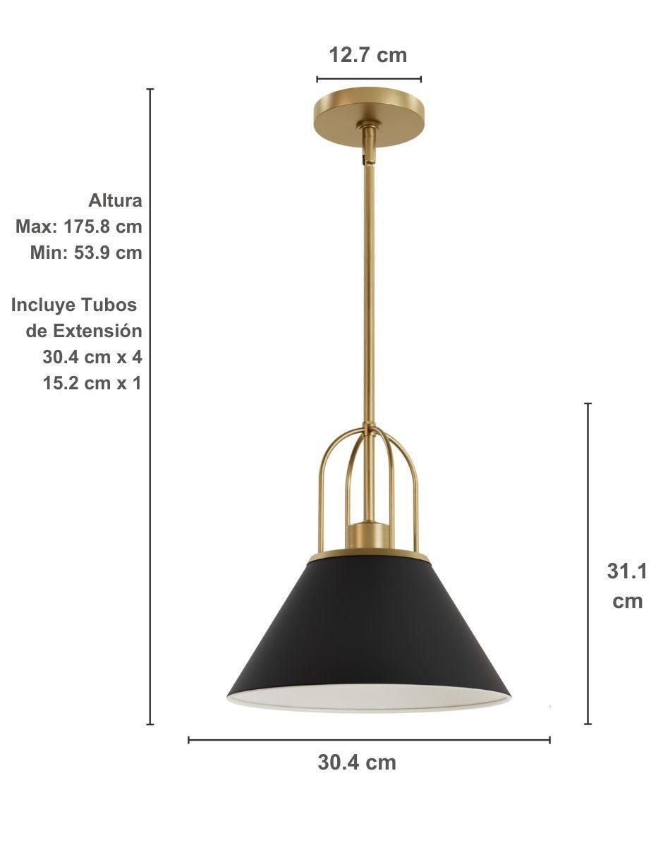 Lámpara colgante Hunter incandescente y led Carrington