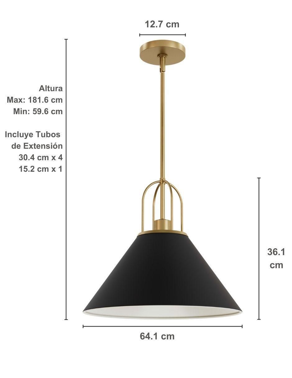 Lámpara colgante Hunter incandescente y led Carrington