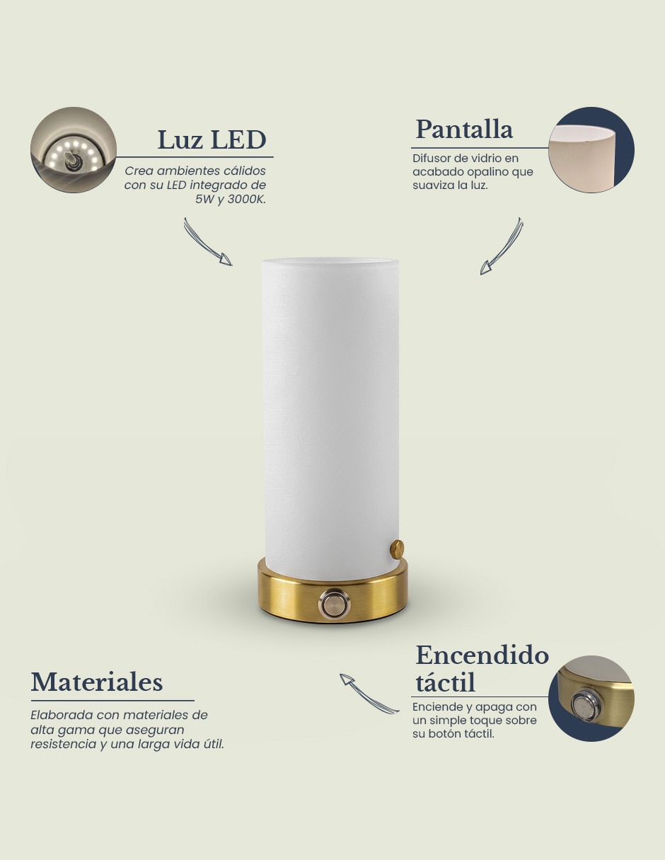 Lámpara de mesa LED Mil Luces Monavi