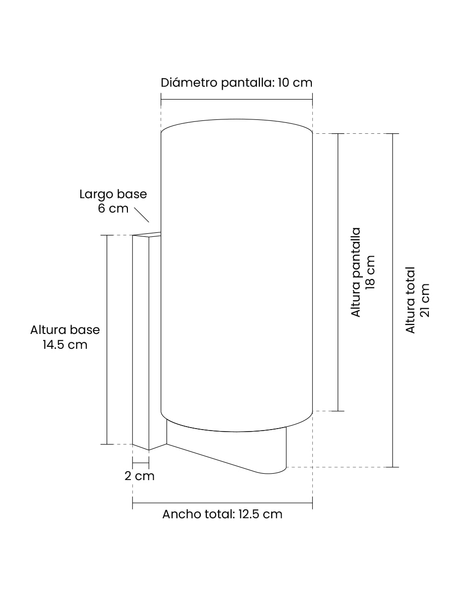 Lámpara de pared Incandescente Mil Luces Koris