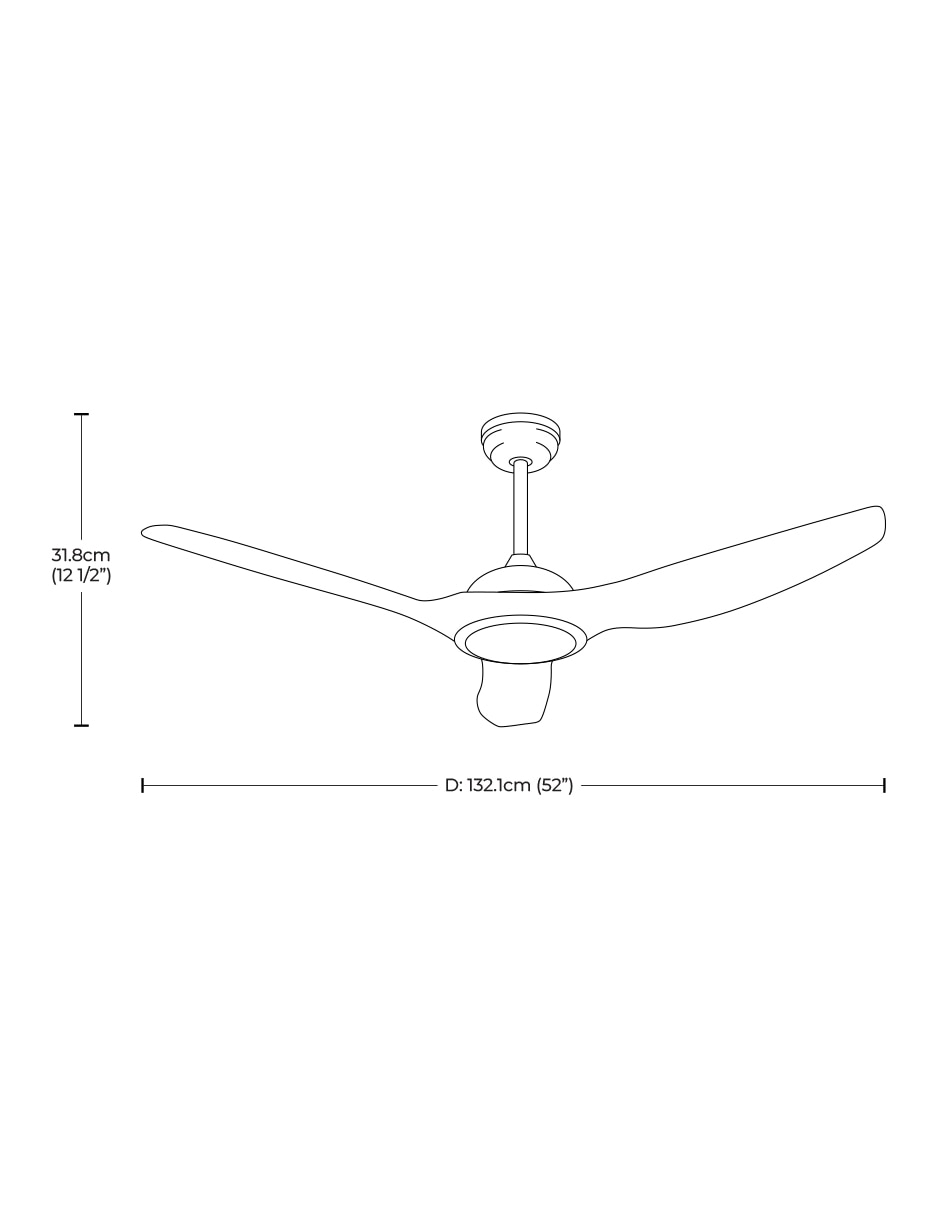 Ventilador de techo Designers con control remoto 6 velocidades