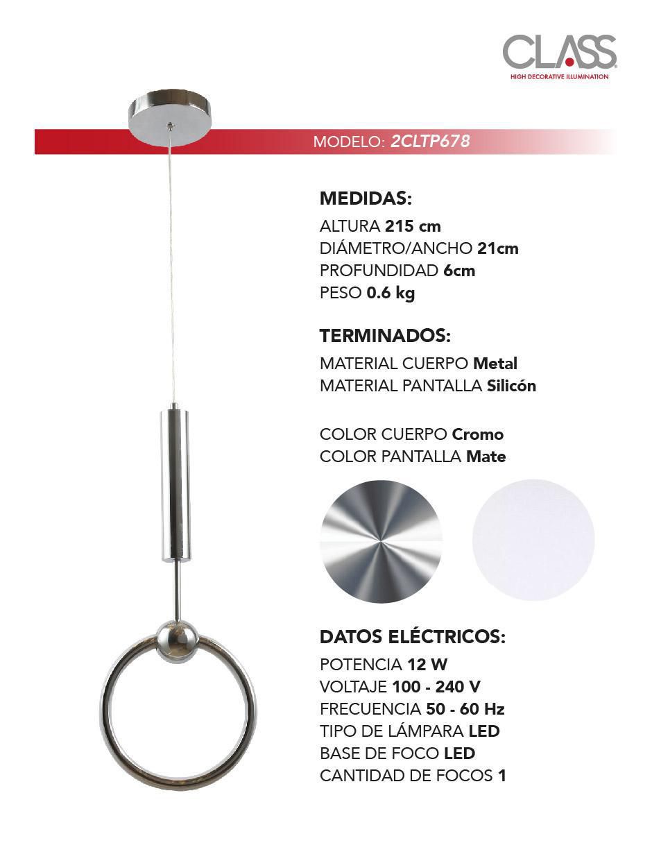Lámpara colgante LED Class 6