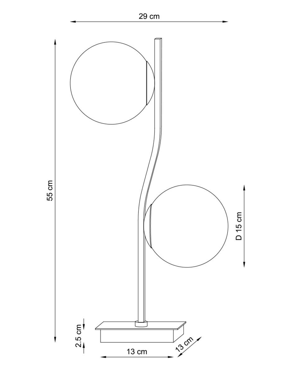 Lámpara de mesa luz blanca Duo 6