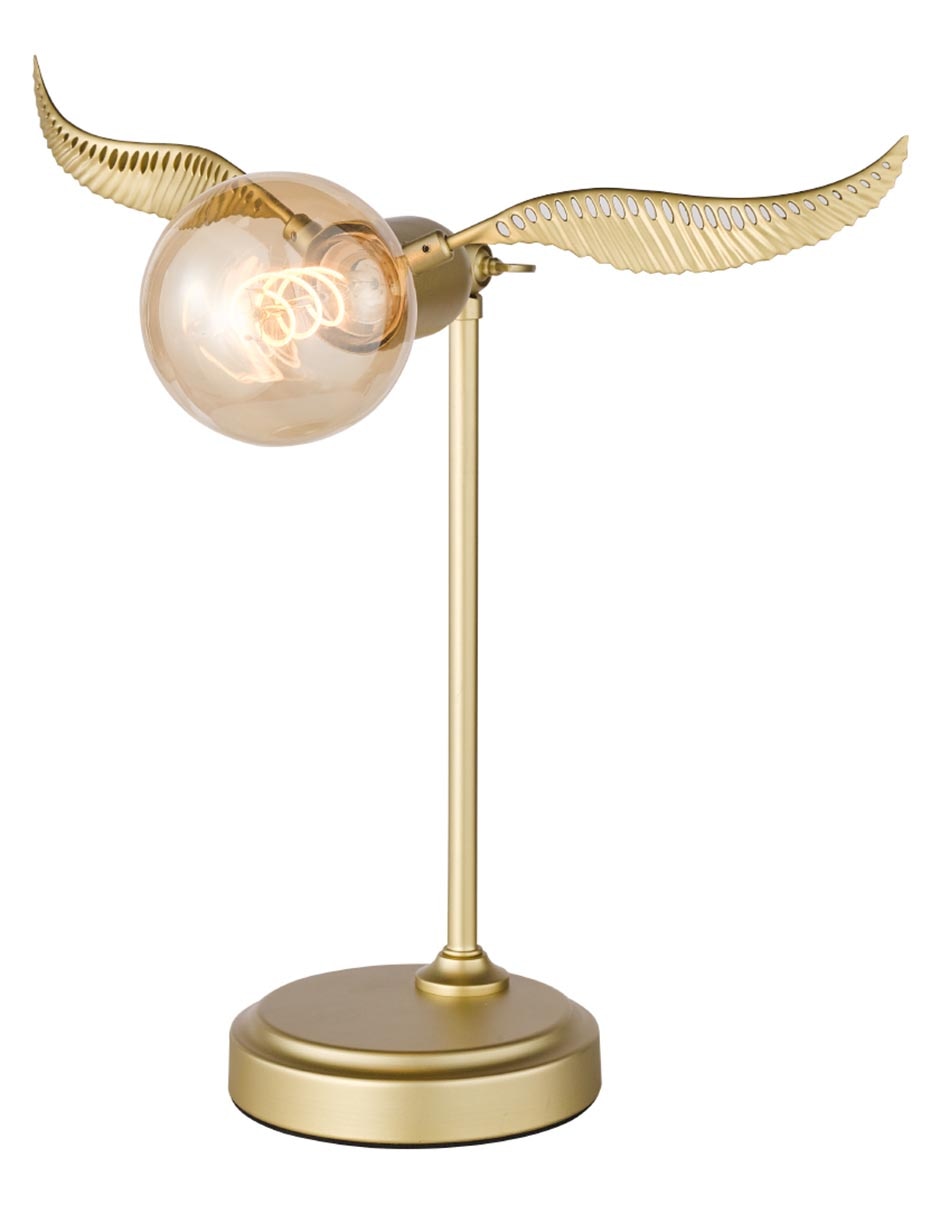 Lámpara de mesa incandescente snitch dorada 5