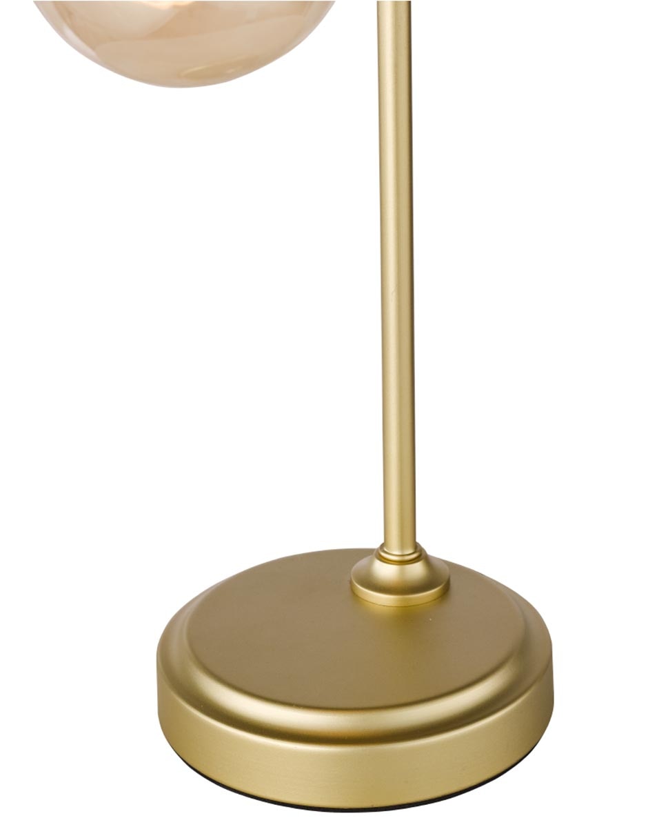 Lámpara de mesa incandescente snitch dorada