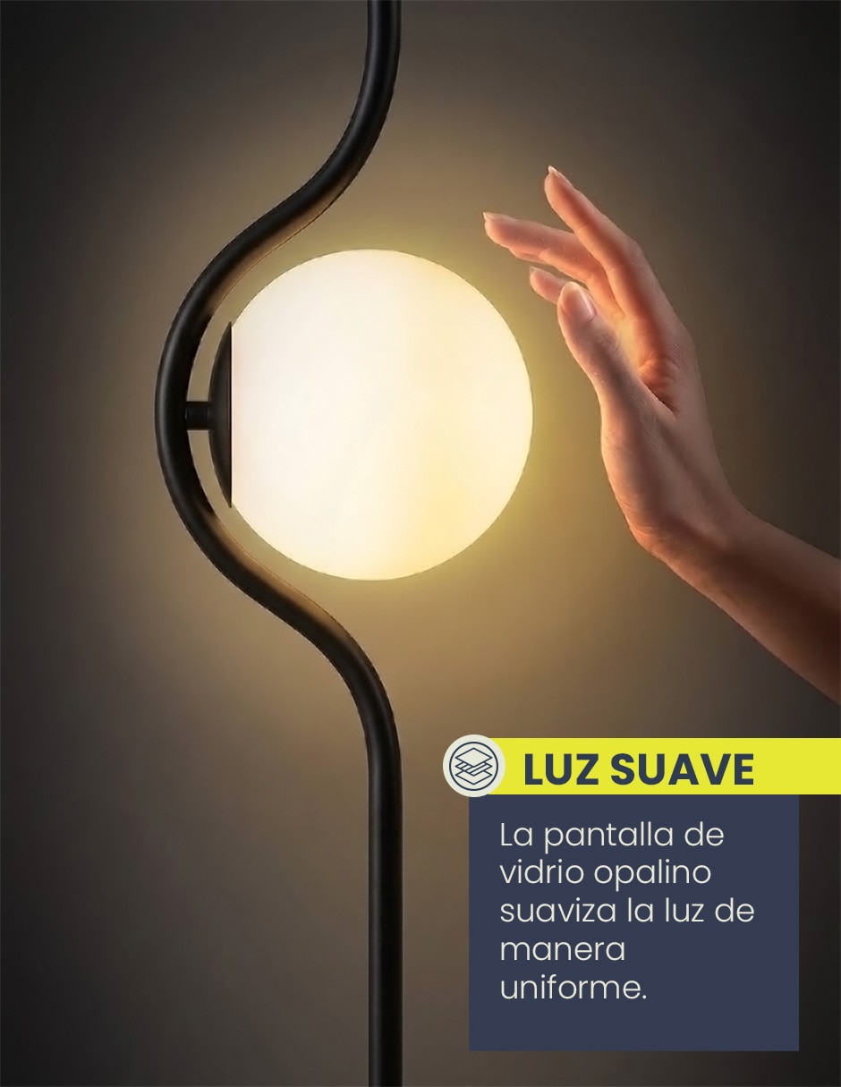Lámpara de pie incandescente y LED Zibal 5