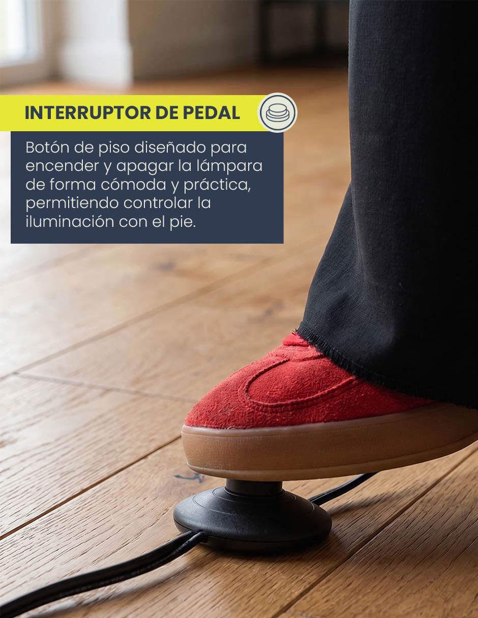 Lámpara de pie incandescente y led loris 2