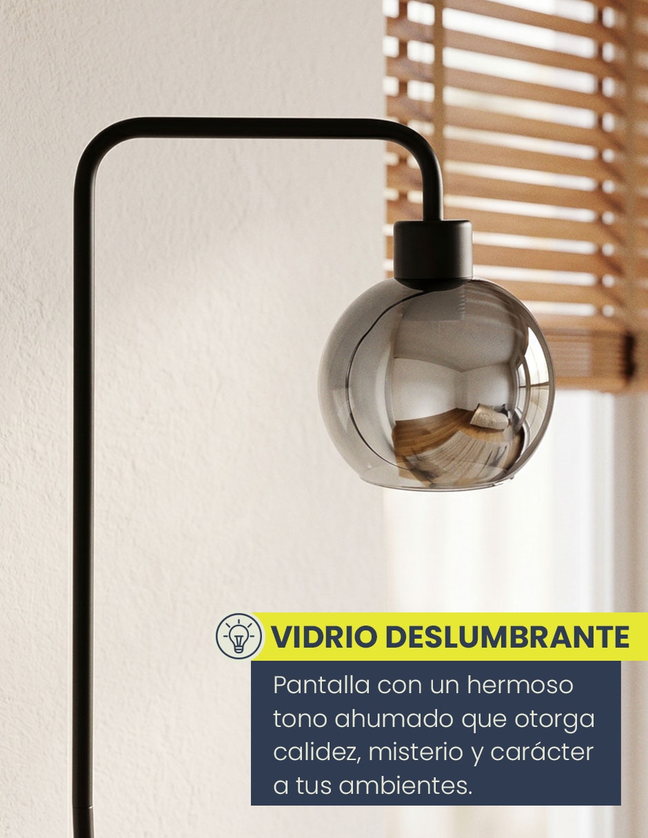 Lámpara de pie incandescente y led loris 7