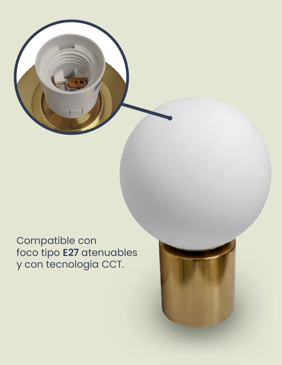 Lámpara de escritorio incandescente y LED Zibal
