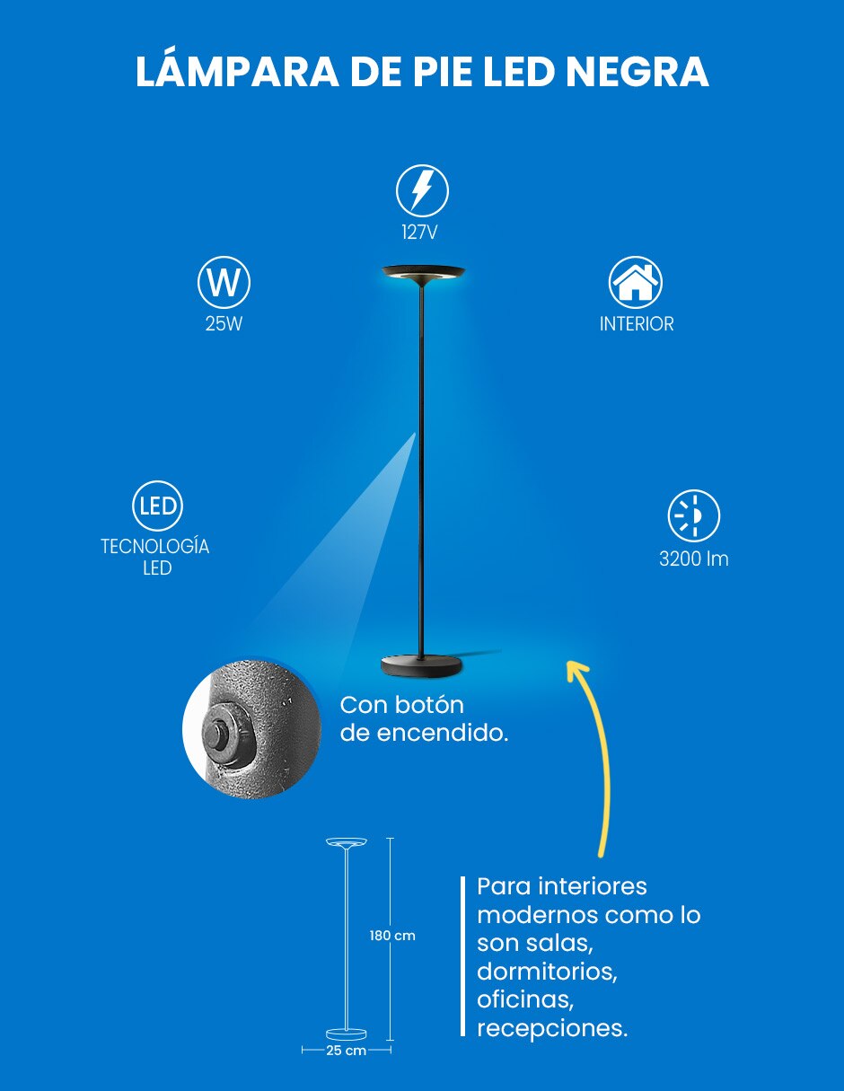 Lámpara de pie LED Mil Luces Sasori